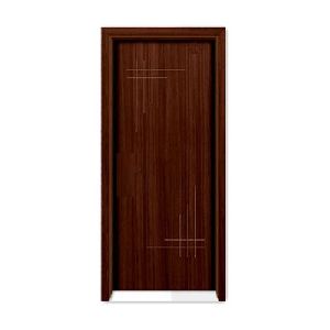 Dark Brown Laminated Wooden Door