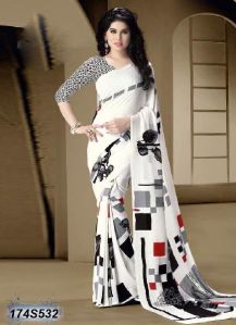 Italian crape saree