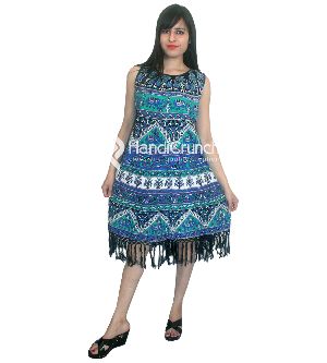 Women Traditional Printed Evening Party Dress