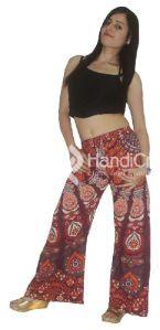 Red color palazzo capri pants