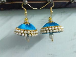 Silk thread jhumkas