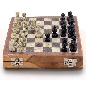 Little India Real Makrana Marble Chess Board Handicraft
