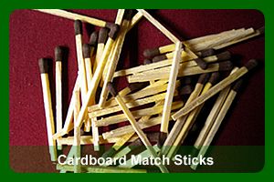 cardboard matches