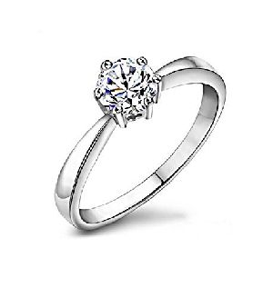 Silver Ladies CZ Designer Rings