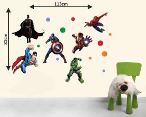 Decor Kafe Super Hero League Wall Sticker