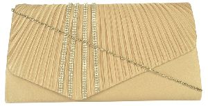 VAGO137 Golden Beaded Sling Bags