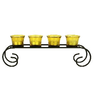 Four better glass candle stand