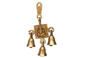Brass Ganesha Wall Hanging With Bells