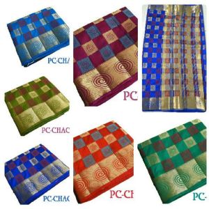 Checks Dhupion Silk Saree