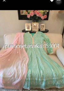 pure georgette anarkali