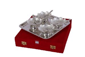 Silver Plated Bowls With Tray
