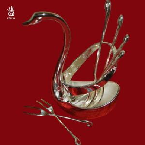 Silver Plated Duck Shaped Fork Stand