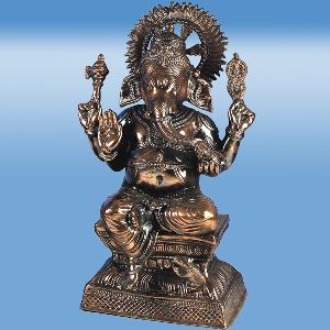 1966 Gun Metal Ganesha statue