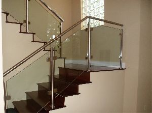 staircase railing glass