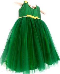 Girls Dark Green Frock