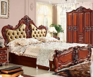 Fancy Wooden Double Beds