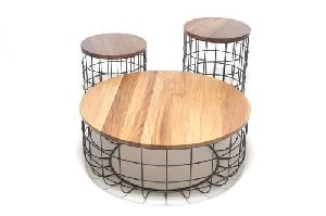 Wire Wood Tables