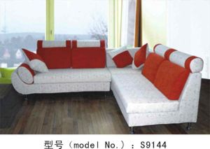 white and orange sofa