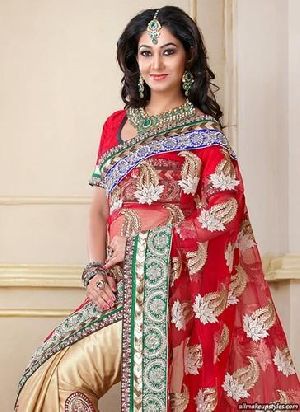 kundan work sarees