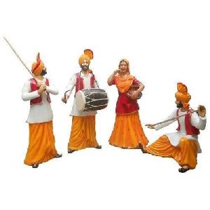 Punjabi Culture Bhangra Statues Set