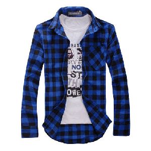 Mens Full Sleeves Check Shirts