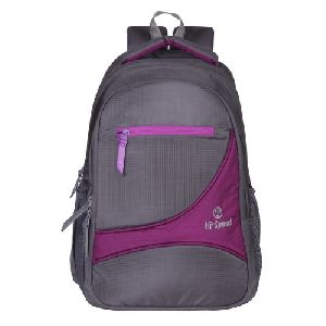 Grey and Pink Backpack Bags