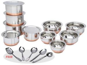 15 pcs copper bottom set