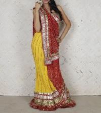 designer bandhani saree