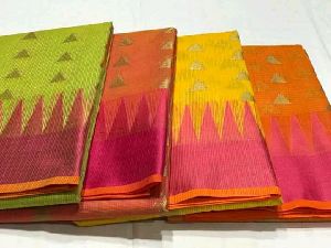 exclusive zari kota blend drape sarees with blouse piece