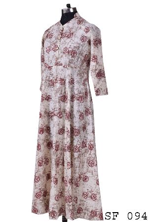 Sanganeri reglan/kimono, standing collar dress