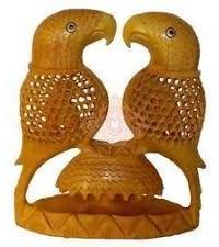 wooden bird statue