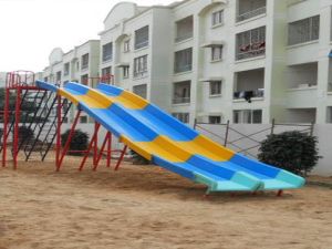 children play slides