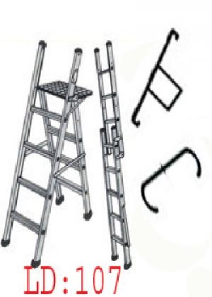 ALUMINIUM Stool Cum Straight Folding Ladder