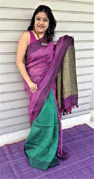 Ladies Linen Sarees