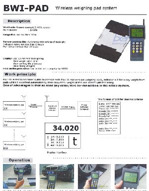 wireless weighing pad system