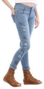 Ladies Retro Damage Jeans