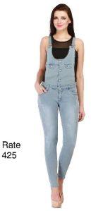 Ladies Sky Blue Denim Dungaree