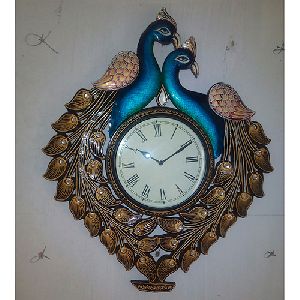 HV1783 Peacock Wall Clock