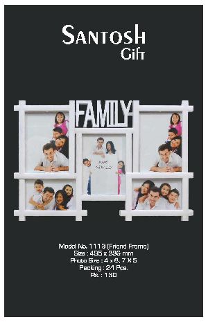 Family Photo Frame With Clocks