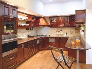 solid wood modular kitchen