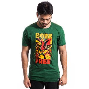 Born Free Mens Round Neck T-Shirts