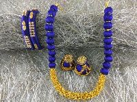 Silk Thread Necklace Bangle Set