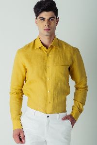 Dark Yellow Cotton Shirt