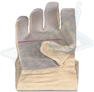 Chrome Canvas Leather Gloves