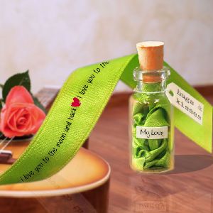 message ribbon bottle