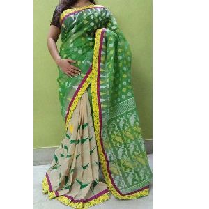 Green Dhakai Sarees