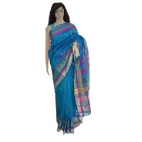 Maheshwari Blue Fancy Saree