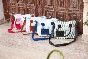 Leather-Free Canvas handblock printed bags