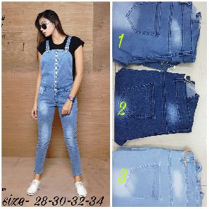 Ladies Denim Dungarees