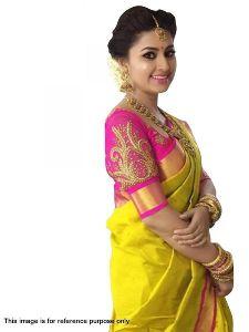 South Yellow Embroidered Sarees